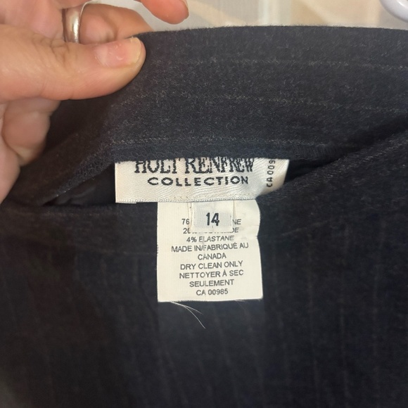 vintage holt renthrew pinstripe wool wide leg pants - Picture 5 of 6